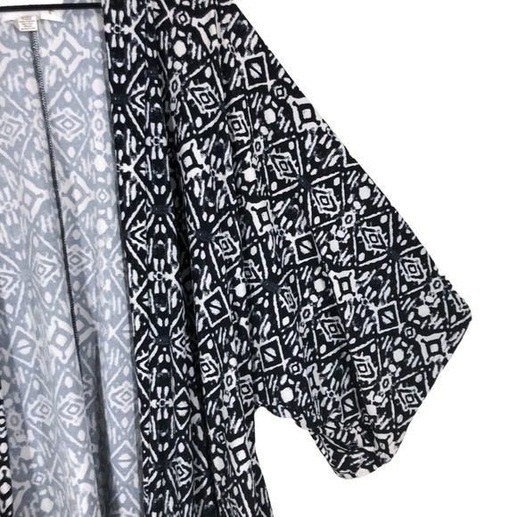 French Laundry Super Soft Open Front Cardigan, Shrug Boho Cover, Fringe Hem 2x - Picture 3 of 7